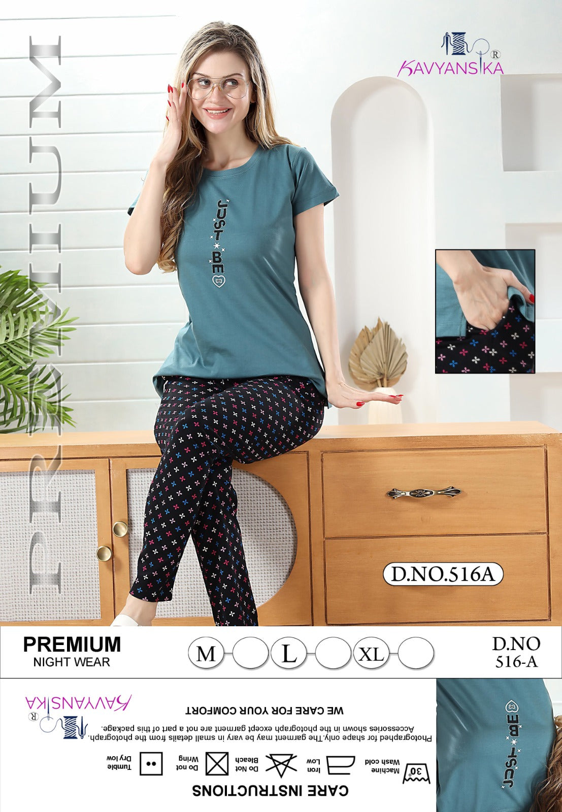 516 Kavyansika Hosiery Cotton Pyjama Night Suits