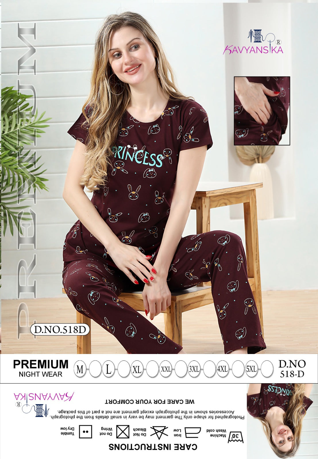 518 Kavyansika Hosiery Cotton Pyjama Night Suits