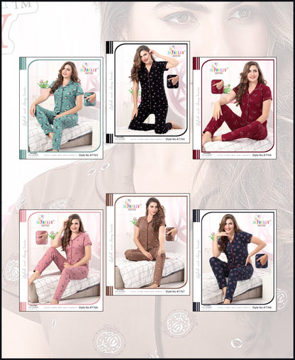 521 Belly Hosiery Sinker Collar Night Suits