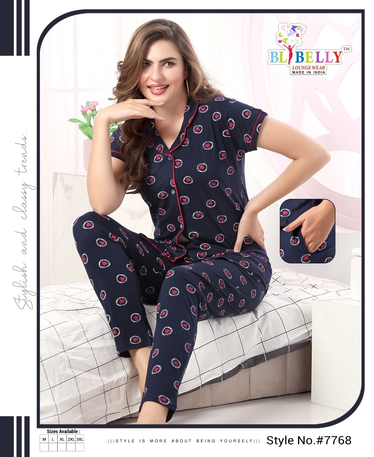 Hosiery Half Sleeve Ladies Collar Neck Night Suit, Size: S-XL at Rs  400/piece in Indore