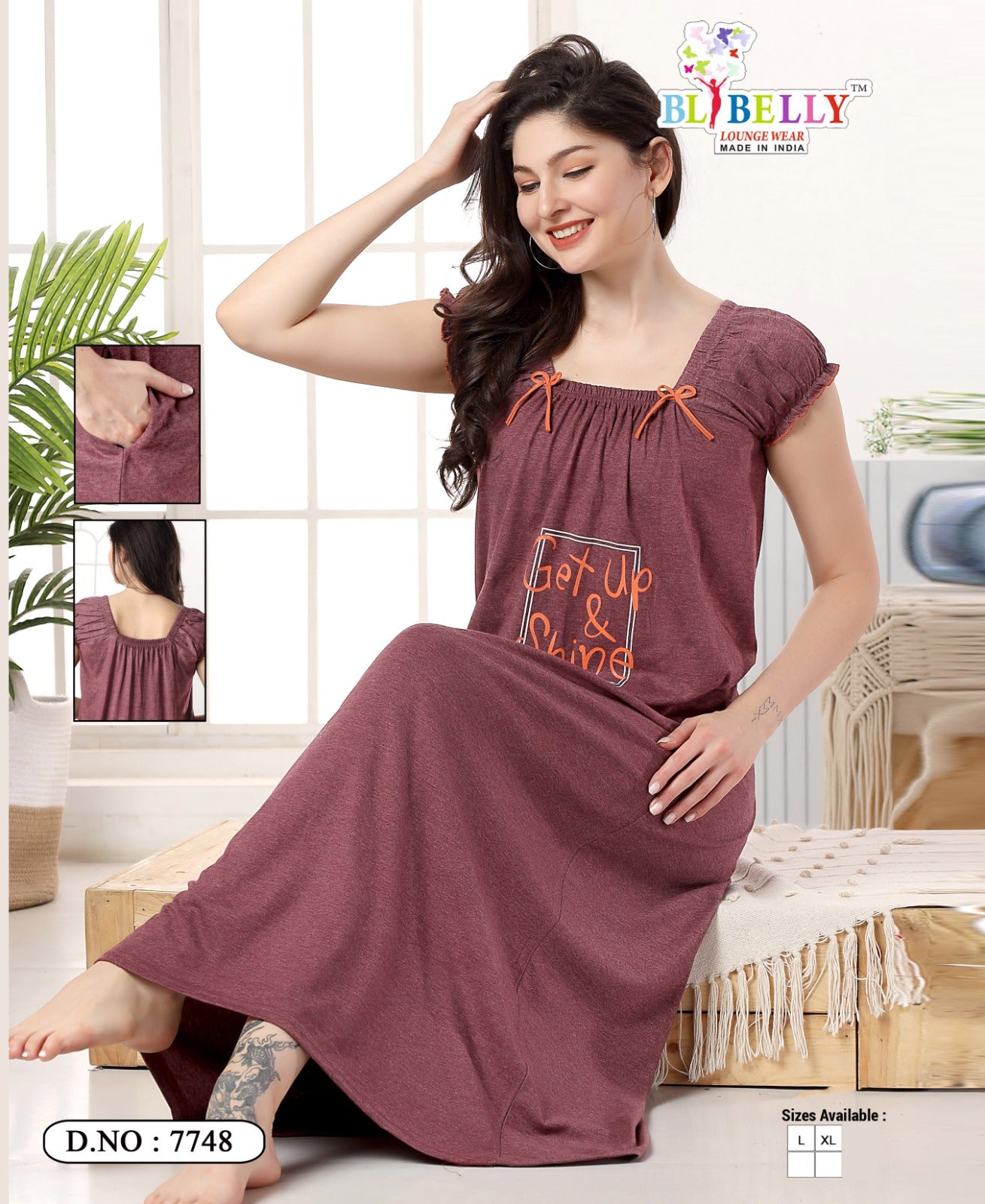 523 Belly Hosiery Sinker Night Gowns