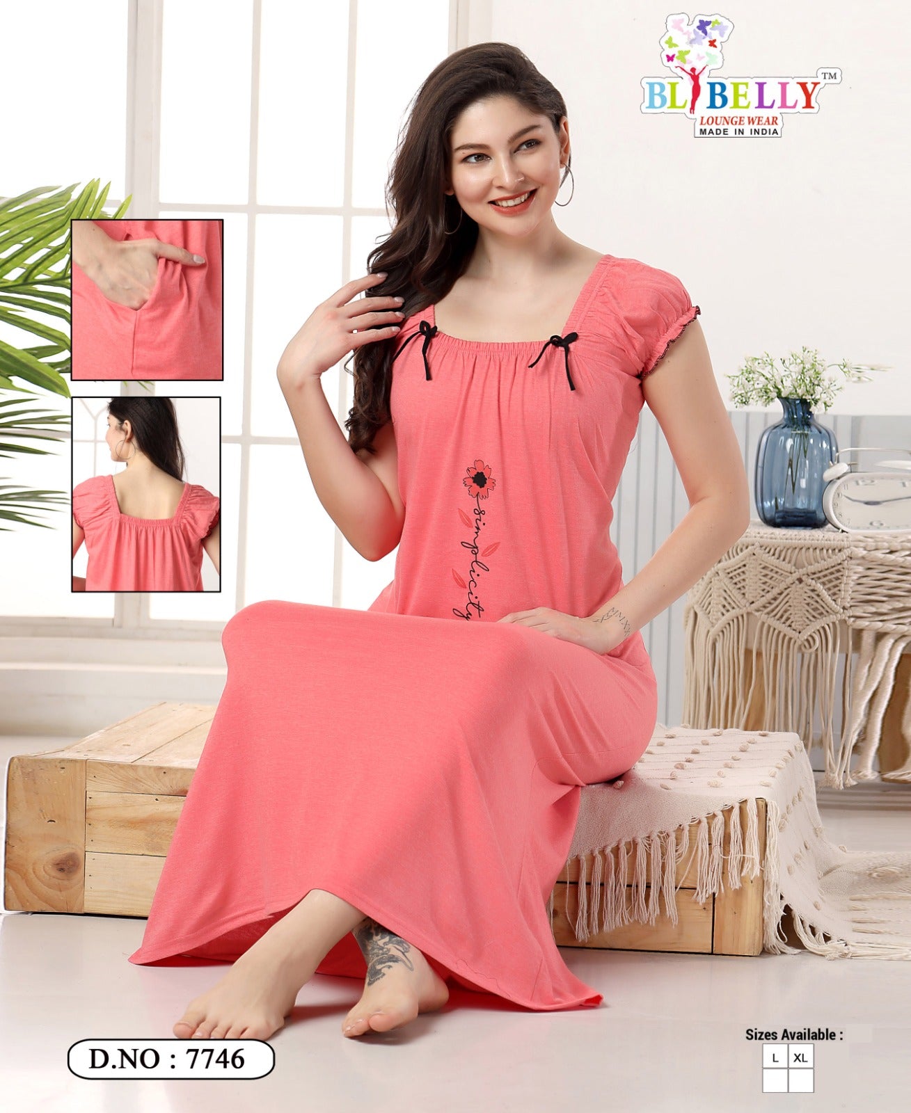 523 Belly Hosiery Sinker Night Gowns