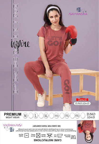524 Kavyansika Tencil Pyjama Night Suits