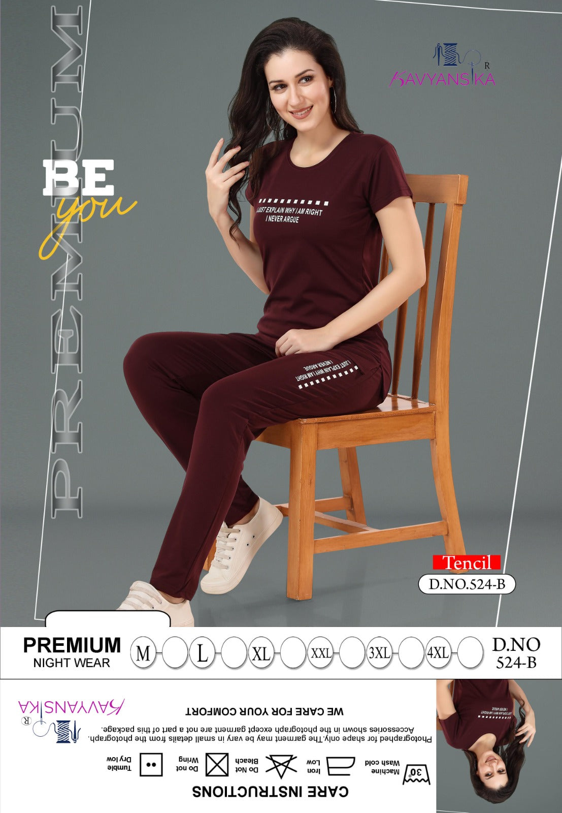 524 Kavyansika Tencil Pyjama Night Suits