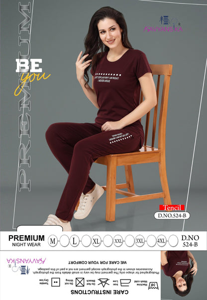 524 Kavyansika Tencil Pyjama Night Suits