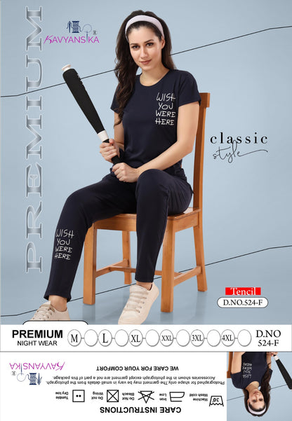 524 Kavyansika Tencil Pyjama Night Suits
