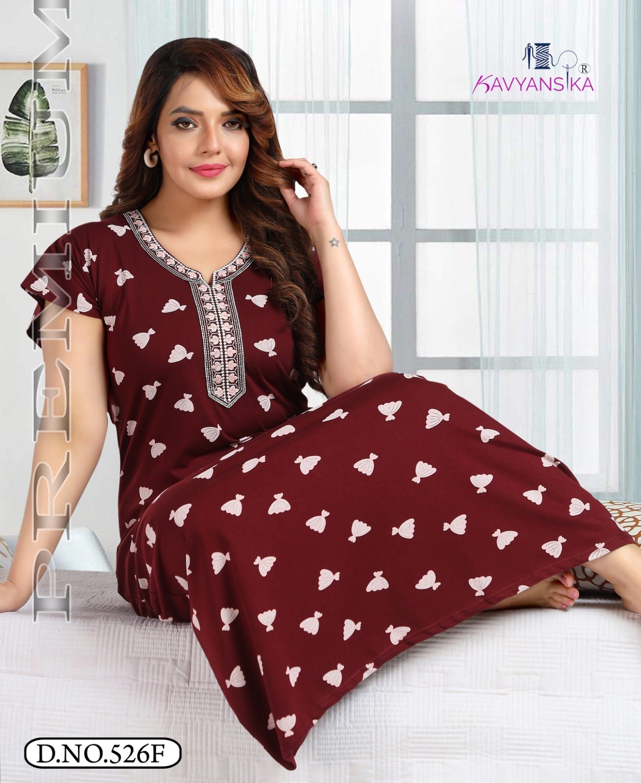 526 Kavyansika Hosiery Cotton Night Gowns