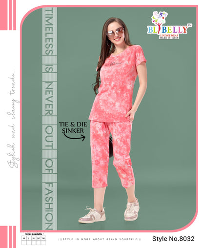 528 Belly Hosiery Sinker Capri Night Suits