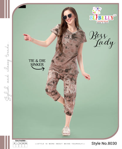 528 Belly Hosiery Sinker Capri Night Suits