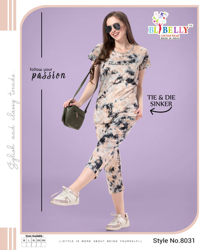 528 Belly Hosiery Sinker Capri Night Suits