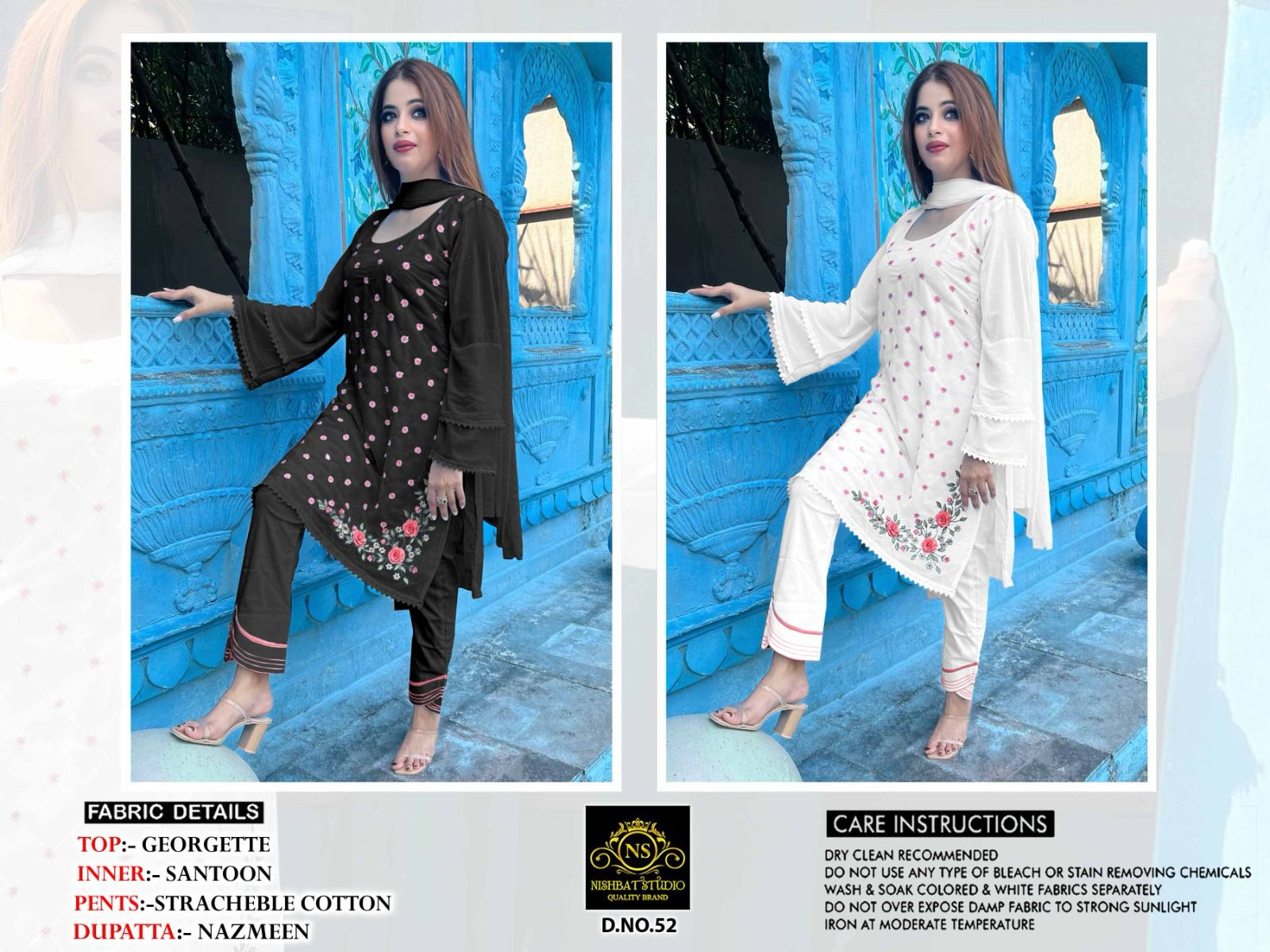 52 Nishbat Studio Georgette Pakistani Readymade Suits
