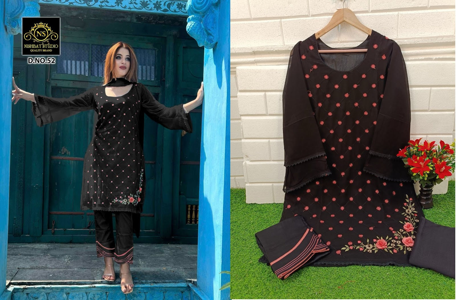 52 Nishbat Studio Georgette Pakistani Readymade Suits