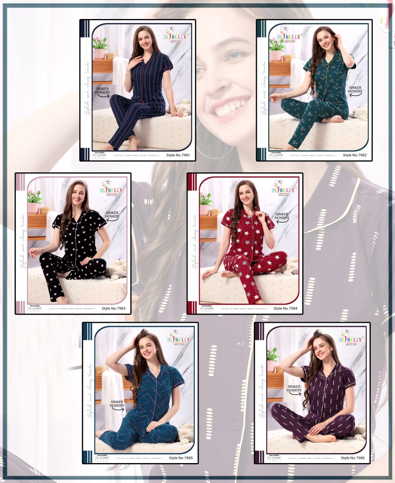 530 Belly Sinker Collar Night Suits – Kavya Style Plus