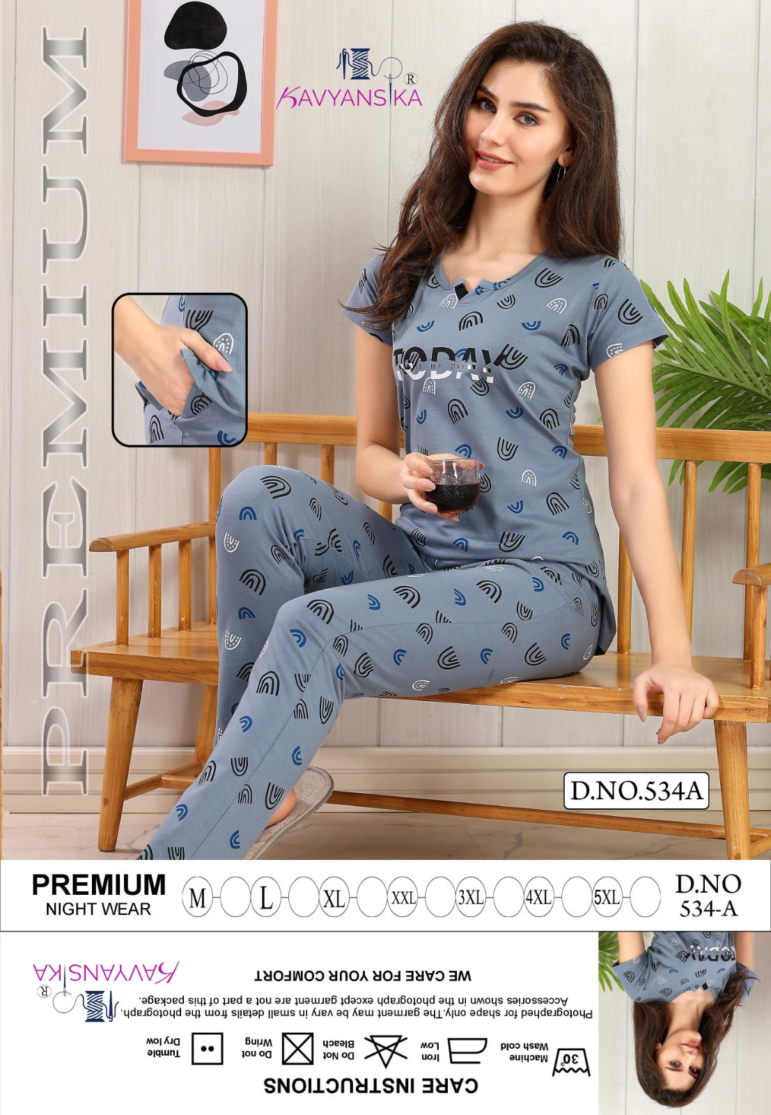 534 Kavyansika Hosiery Cotton Pyjama Night Suits