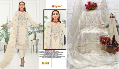 5409 Fepic Organza Pakistani Salwar Suits