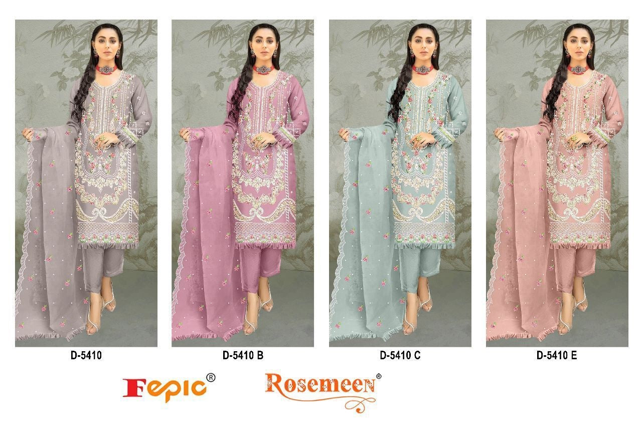 5410 Fepic Organza Pakistani Salwar Suits