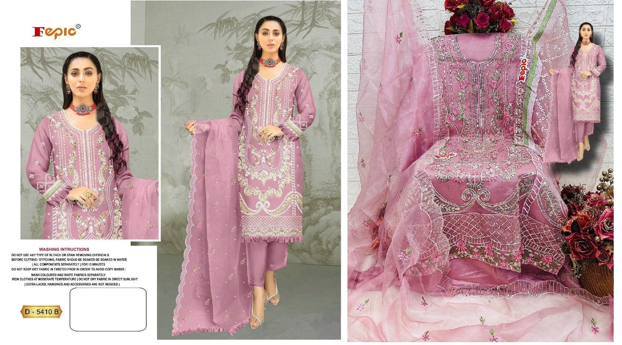 5410 Fepic Organza Pakistani Salwar Suits