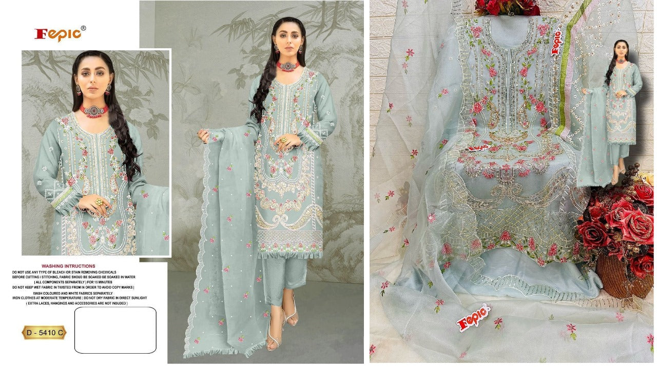 5410 Fepic Organza Pakistani Salwar Suits
