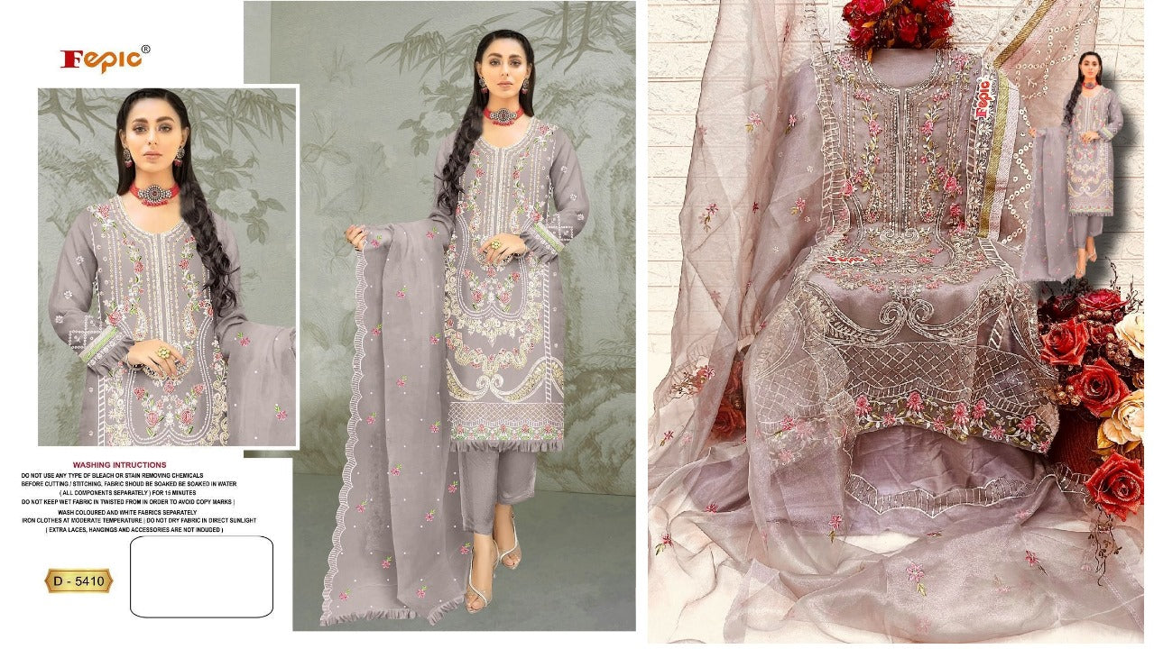 5410 Fepic Organza Pakistani Salwar Suits