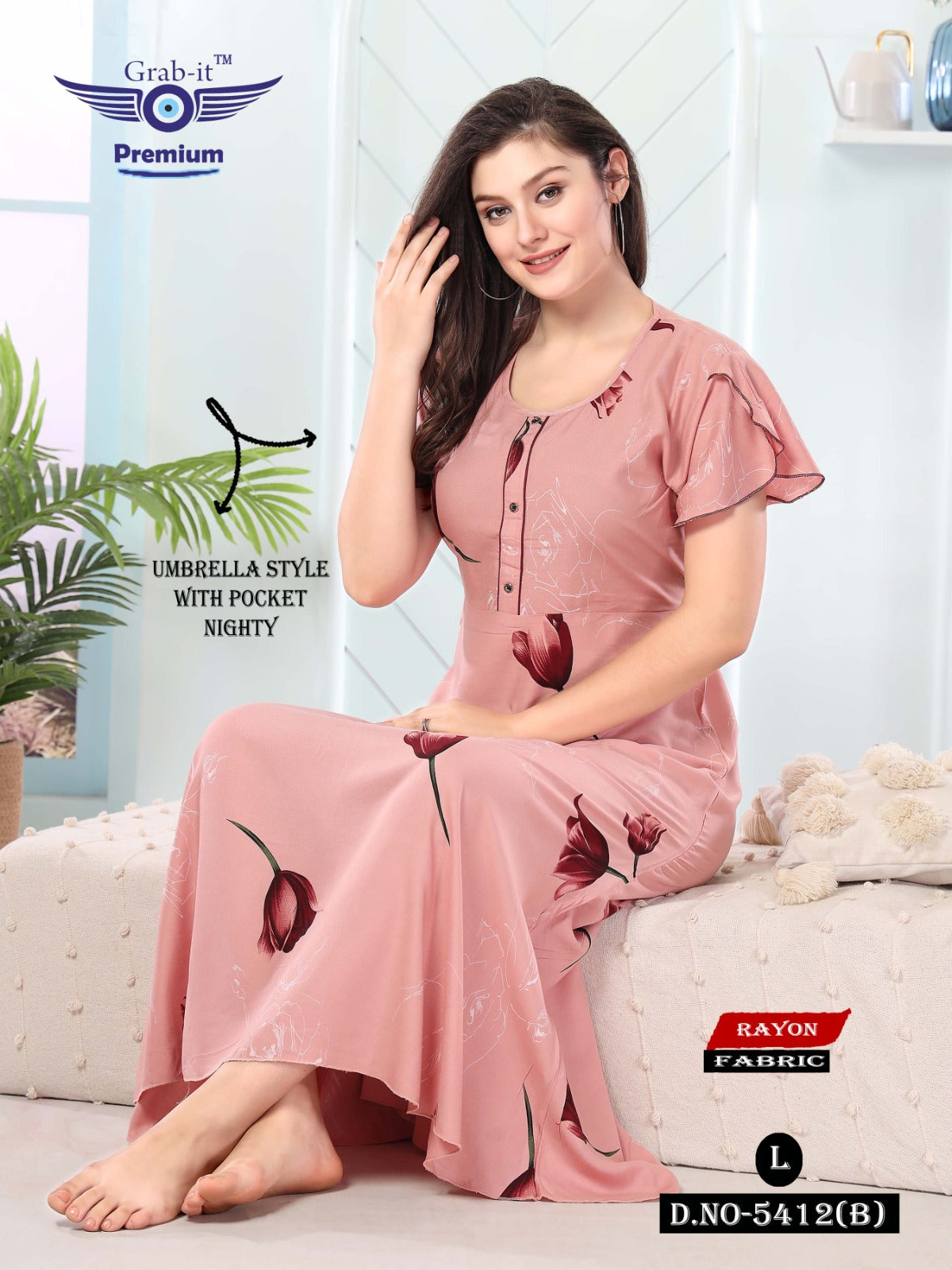 5411-B Grab It Rayon Night Gowns