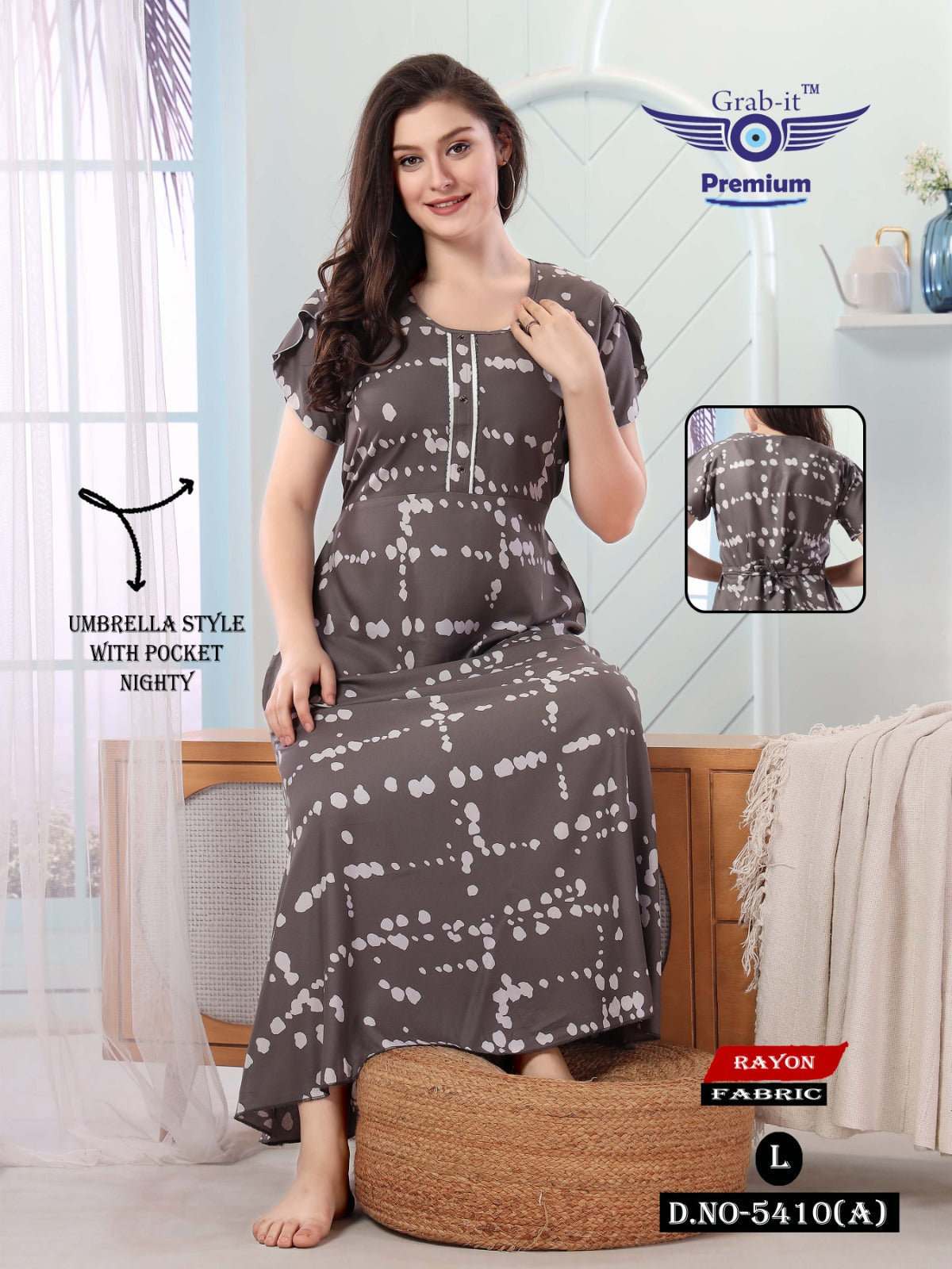 5411-B Grab It Rayon Night Gowns