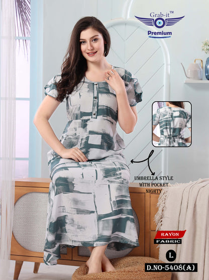 5411-B Grab It Rayon Night Gowns