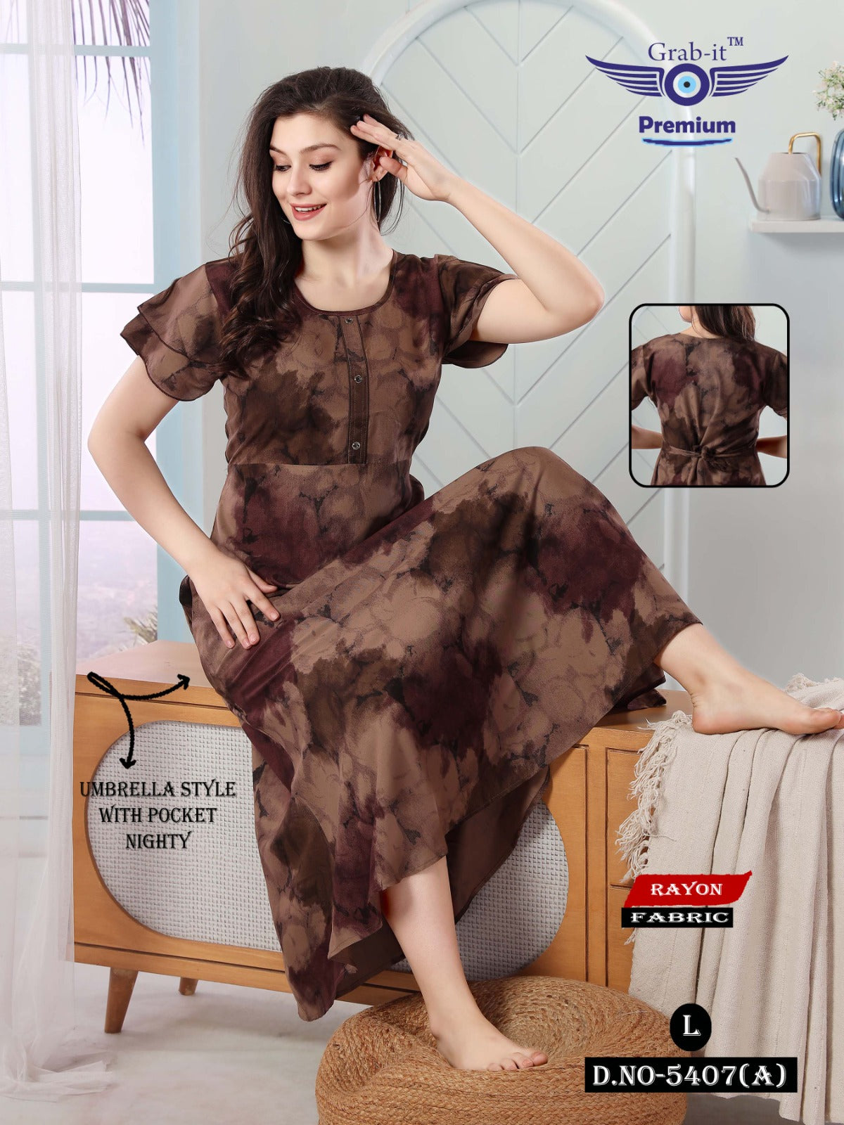 5411-B Grab It Rayon Night Gowns