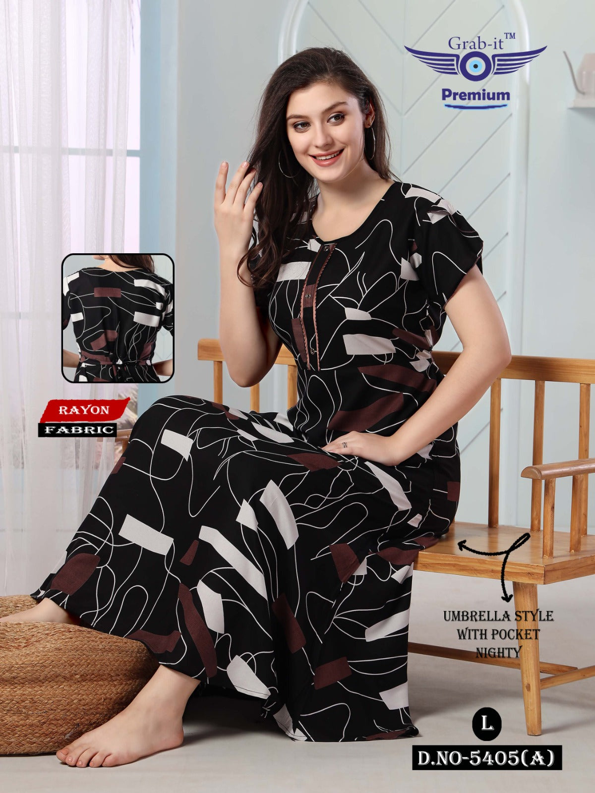 5411-B Grab It Rayon Night Gowns