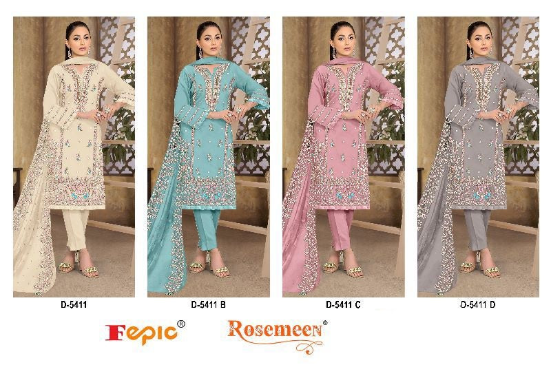 5411 Fepic Organza Pakistani Salwar Suits