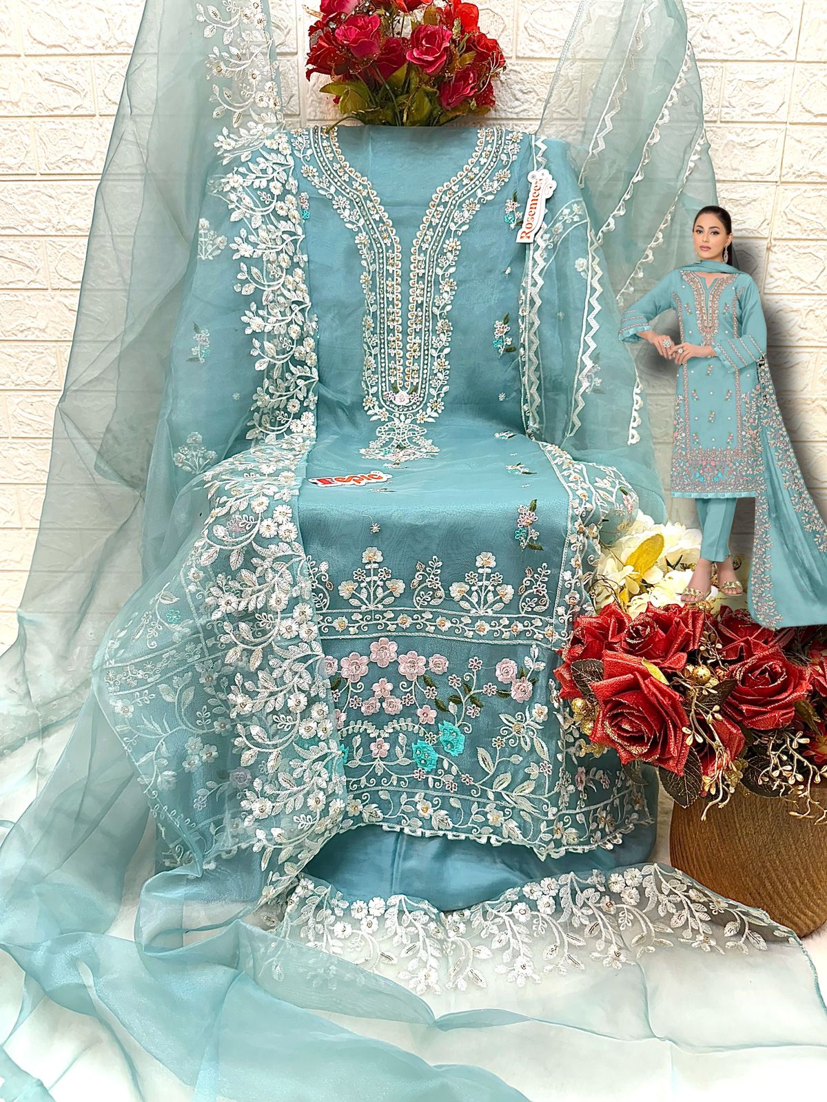 5411 Fepic Organza Pakistani Salwar Suits