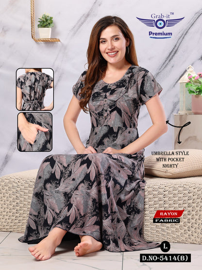 5413-5416 Grab It Rayon Night Gowns