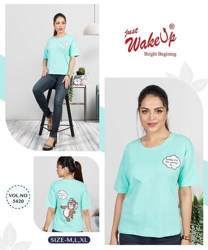 5420 Wakeup Bio Wash Women Tshirt