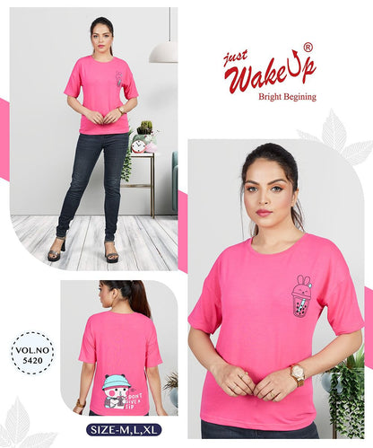 5420 Wakeup Bio Wash Women Tshirt