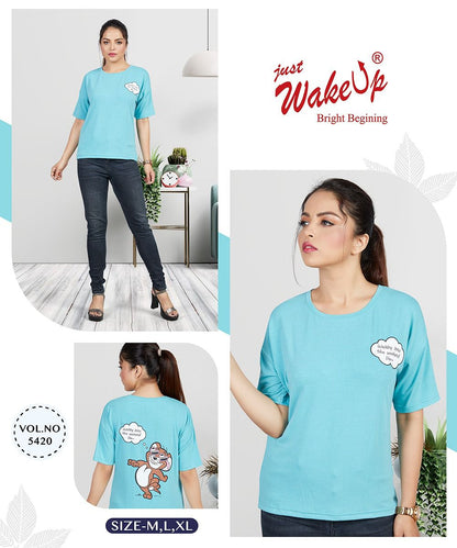 5420 Wakeup Bio Wash Women Tshirt