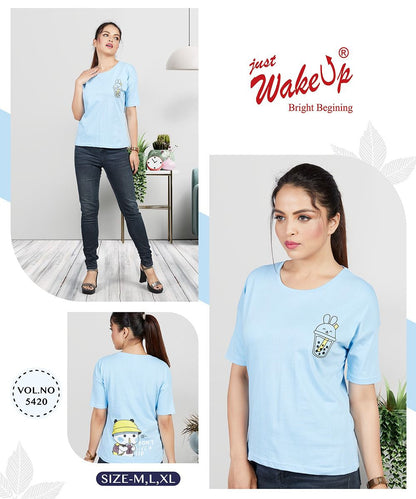 5420 Wakeup Bio Wash Women Tshirt