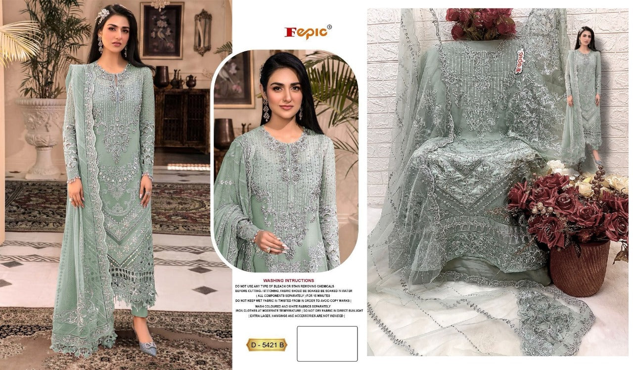 5421 Fepic Organza Pakistani Salwar Suits