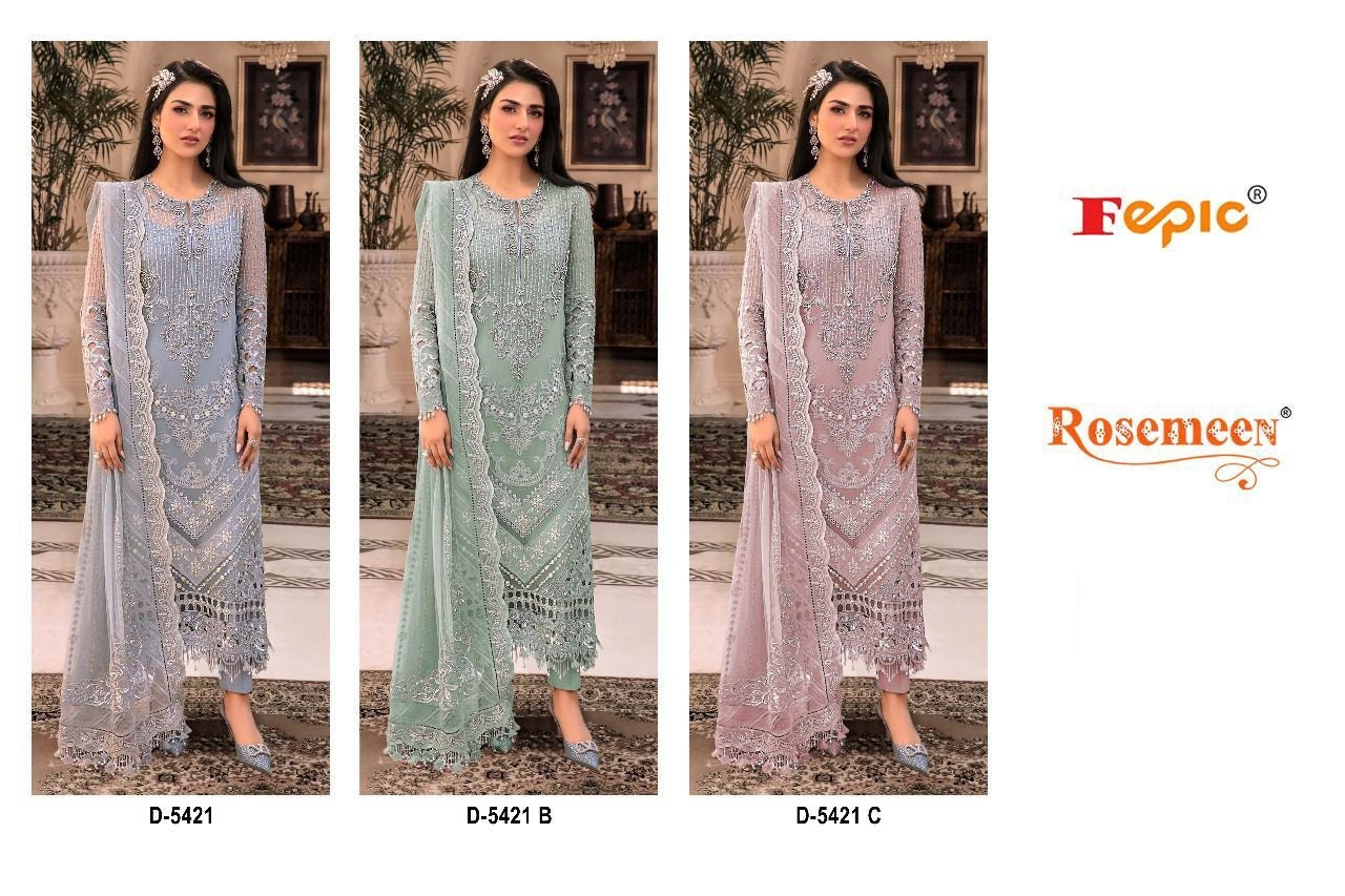 5421 Fepic Organza Pakistani Salwar Suits