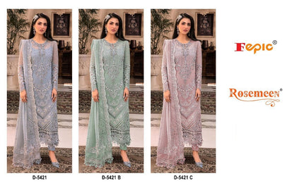 5421 Fepic Organza Pakistani Salwar Suits