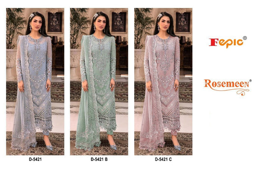 5421 Fepic Organza Pakistani Salwar Suits