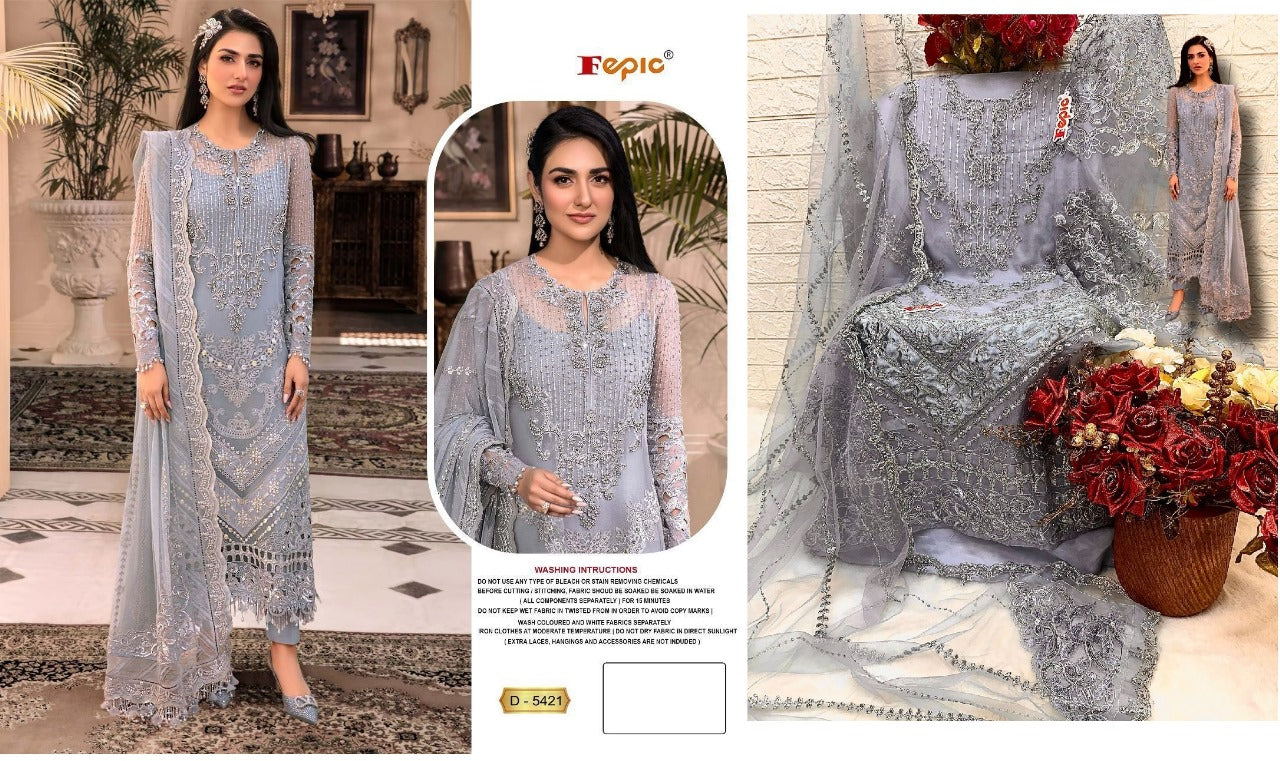 5421 Fepic Organza Pakistani Salwar Suits
