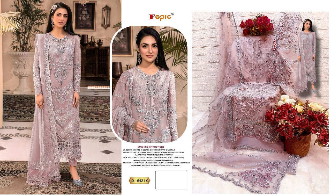 5421 Fepic Organza Pakistani Salwar Suits