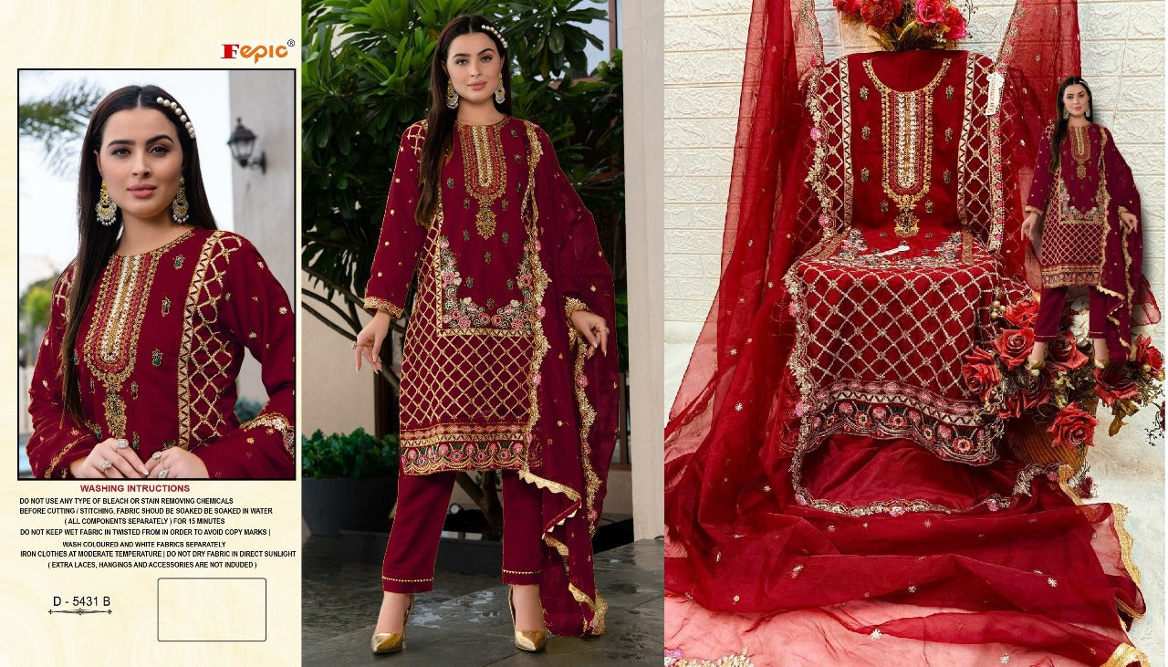 5431 Fepic Organza Pakistani Salwar Suits