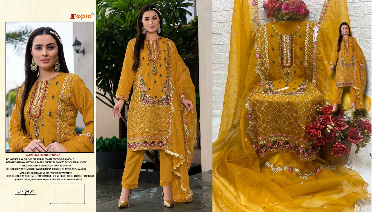 5431 Fepic Organza Pakistani Salwar Suits
