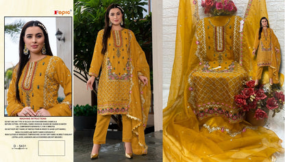5431 Fepic Organza Pakistani Salwar Suits