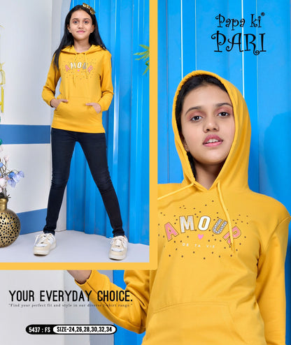 5437 Papa Ki Pari Looper Girls Tshirt
