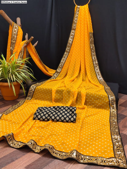 543 Jr Creation Georgette Sarees