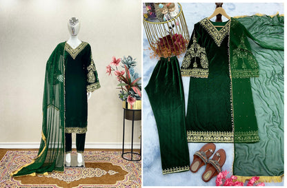 55 Aarohi Viscose Readymade Velvet Suits