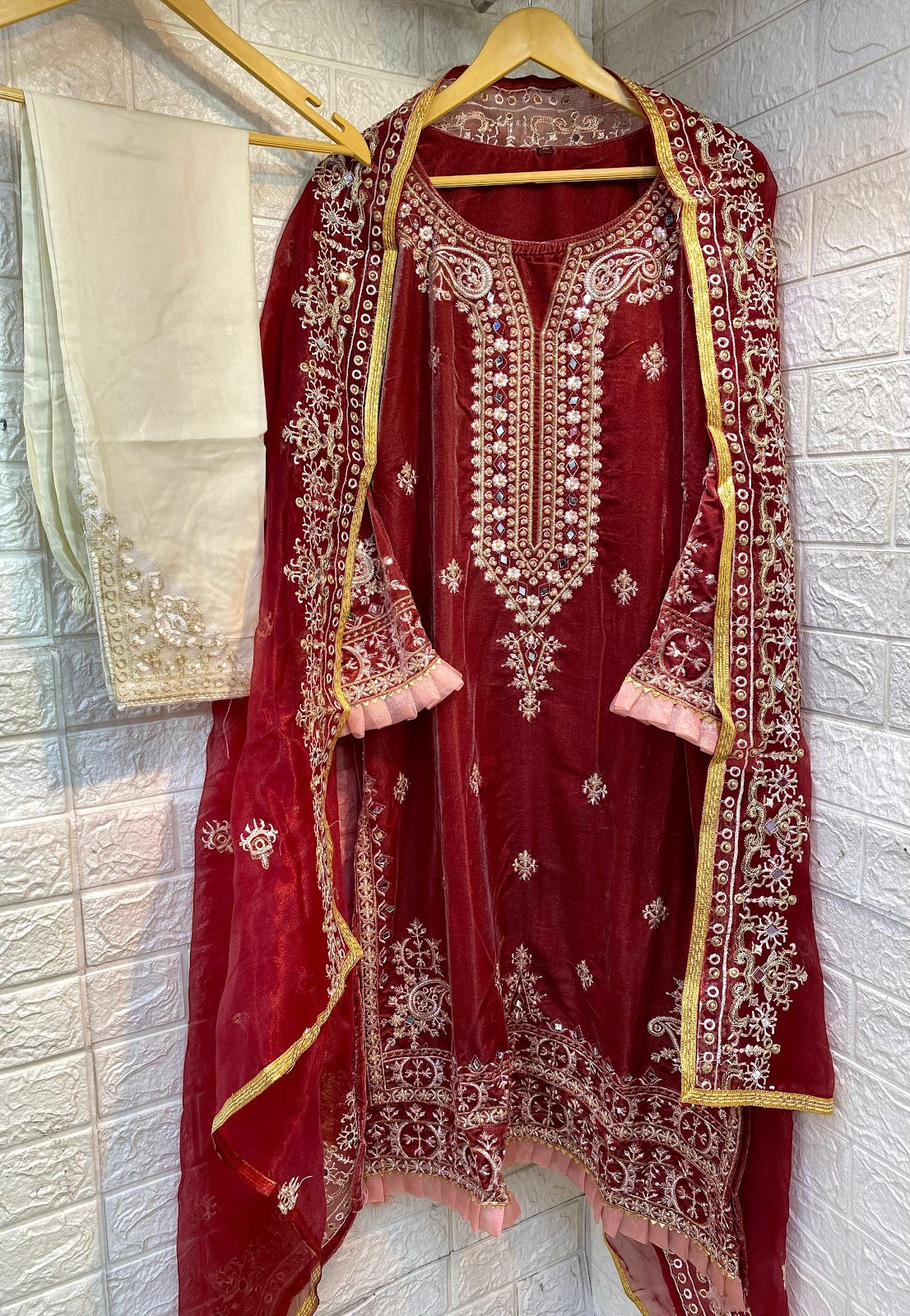 56097 Asim Jofa Readymade Velvet Suits