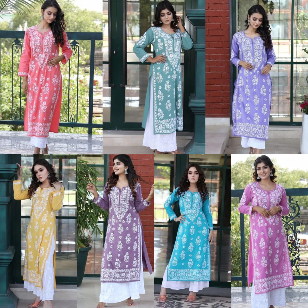 5641 Aarohi Reyon Kurti Pant Set