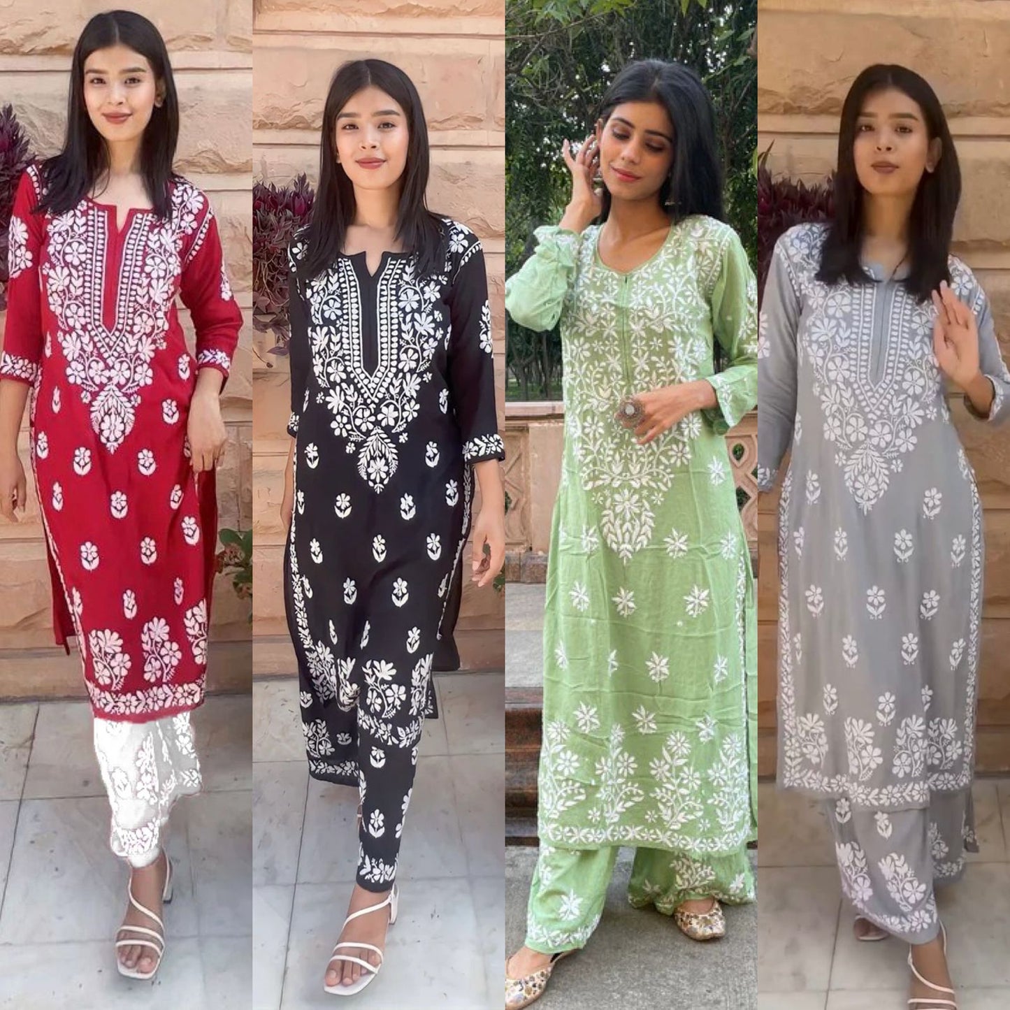 5650 Aarohi Rayon Kurti Pant Set